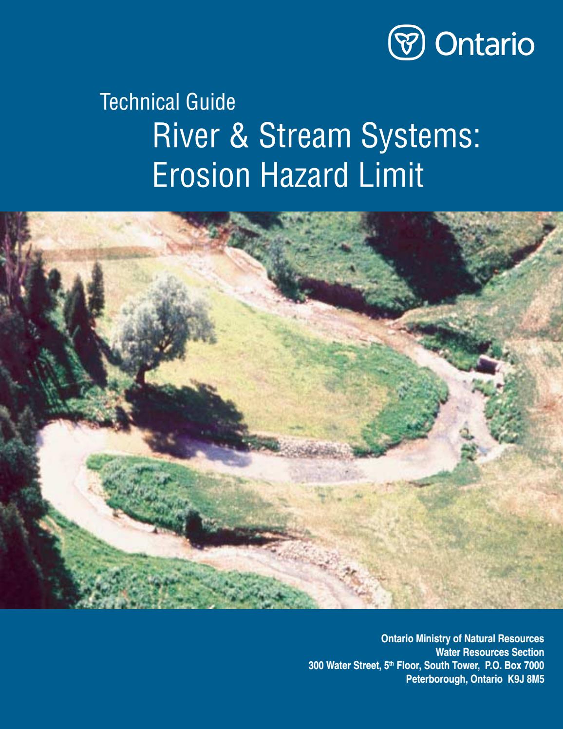 technical guide river and stream systems erosion hazard limit